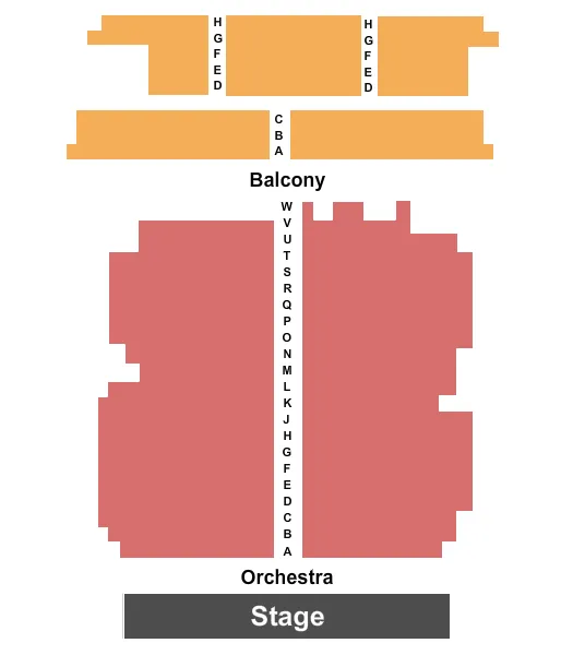 THE COLONIAL THEATRE PHOENIXVILLE END STAGE Seating Map Seating Chart