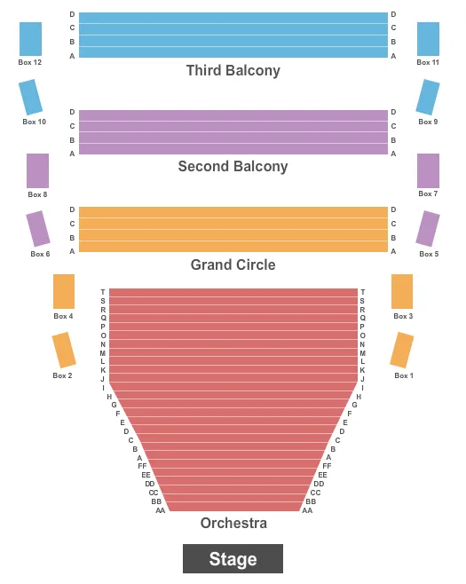  END STAGE Seating Map Seating Chart