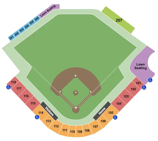  BASEBALL Seating Map Seating Chart
