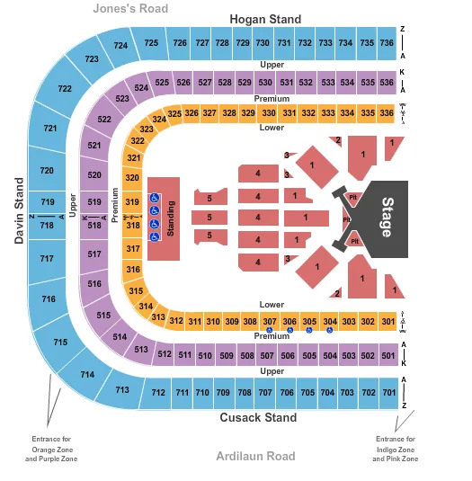  TAYLOR SWIFT Seating Map Seating Chart