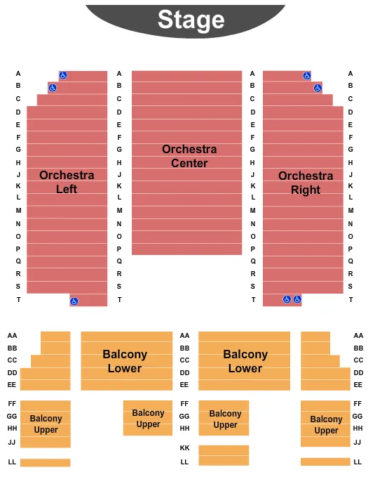  END STAGE Seating Map Seating Chart