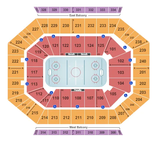  HOCKEY Seating Map Seating Chart