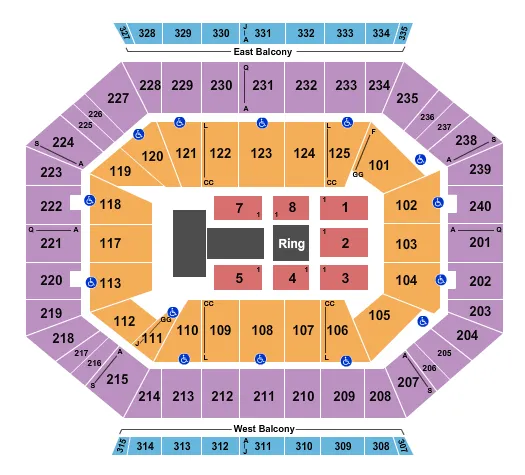  WWE 2 Seating Map Seating Chart