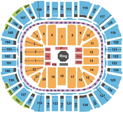  UFC 2 Seating Map Seating Chart