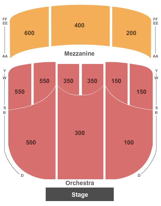  END STAGE Seating Map Seating Chart