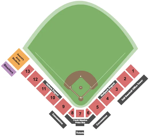  BASEBALL Seating Map Seating Chart