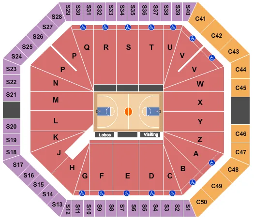  BASKETBALL Seating Map Seating Chart