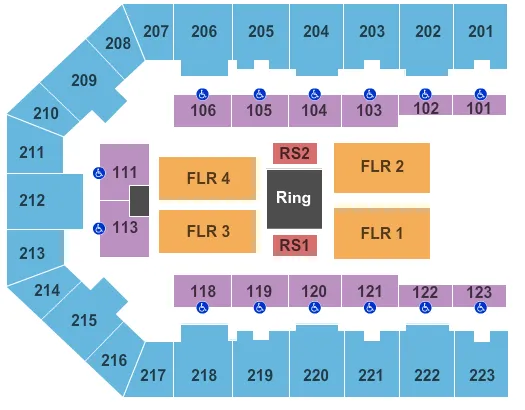  WWE Seating Map Seating Chart