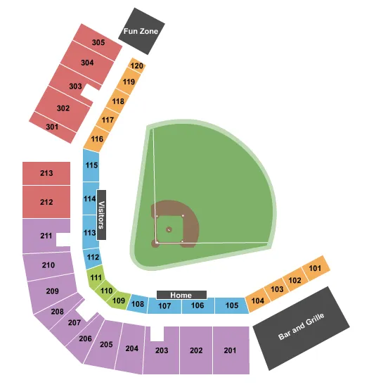  BASEBALL Seating Map Seating Chart