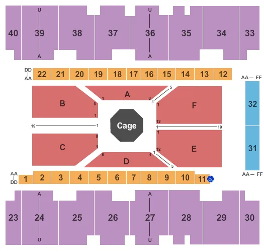  WWE Seating Map Seating Chart