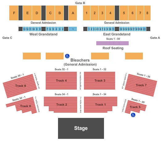 END STAGE Seating Map Seating Chart