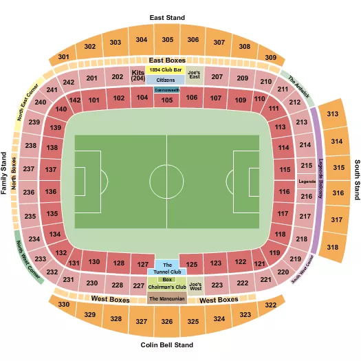  SOCCER STATIC Seating Map Seating Chart