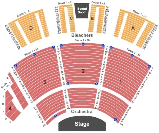  END STAGE Seating Map Seating Chart