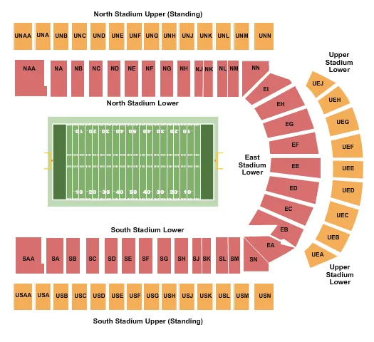 FRANKLIN FIELD PA FOOTBALL Seating Map Seating Chart