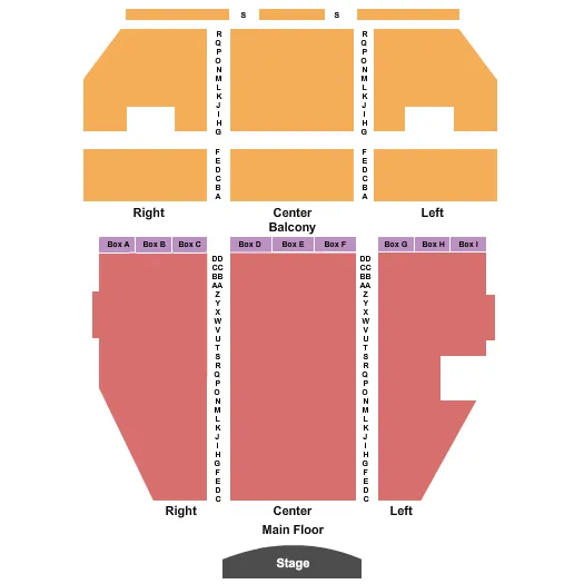  END STAGE Seating Map Seating Chart