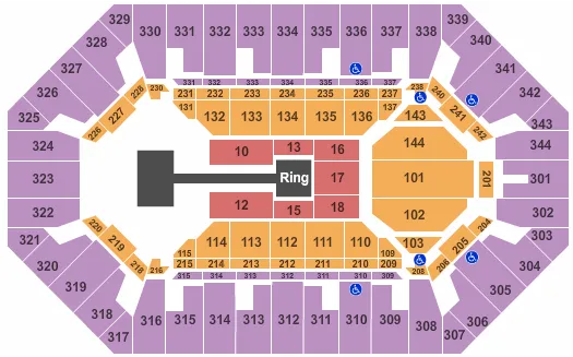  WWE Seating Map Seating Chart