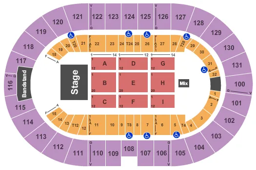  END STAGE Seating Map Seating Chart