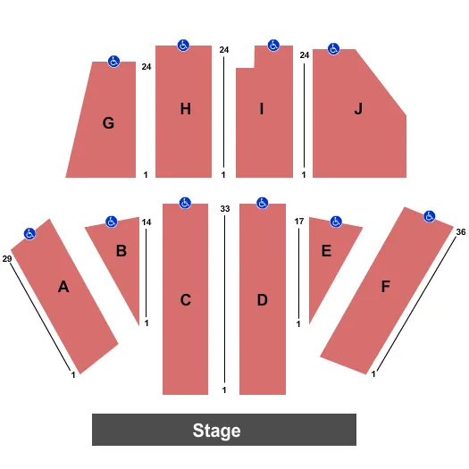  END STAGE Seating Map Seating Chart