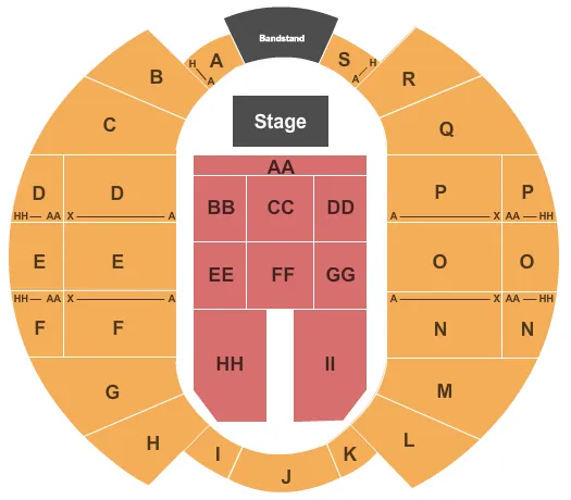  END STAGE Seating Map Seating Chart