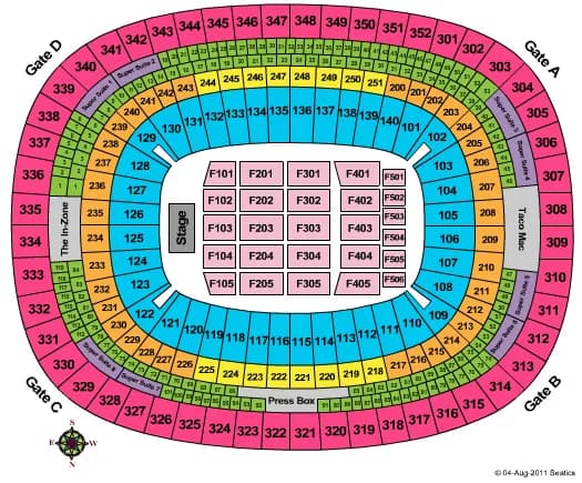  CONCERT Seating Map Seating Chart