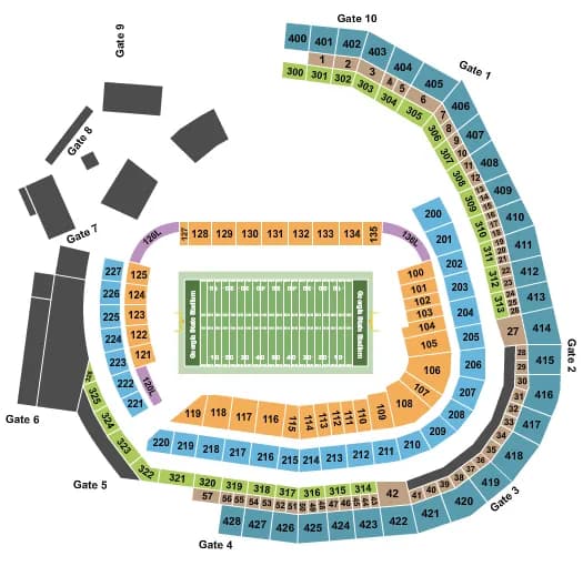  FOOTBALL Seating Map Seating Chart
