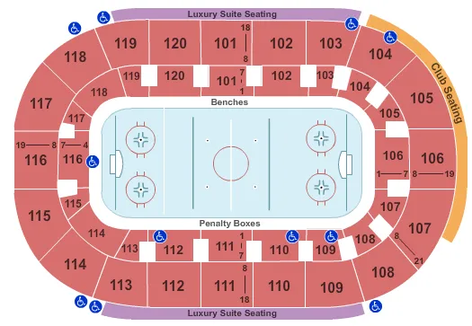  HOCKEY Seating Map Seating Chart