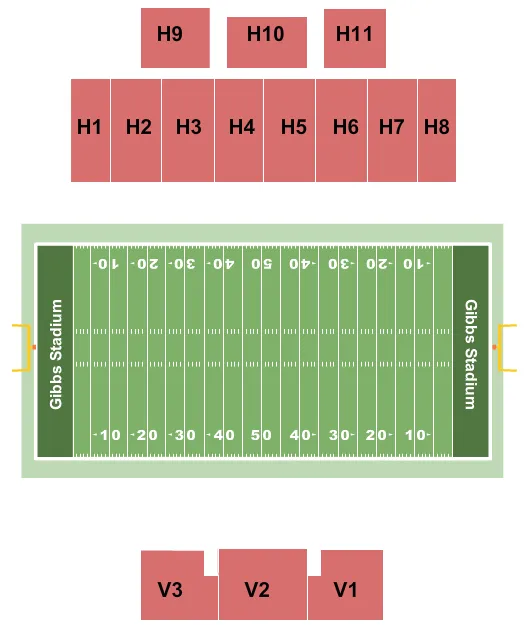  FOOTBALL Seating Map Seating Chart