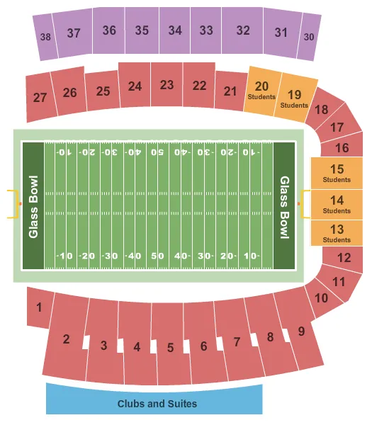  2016 FOOTBALL Seating Map Seating Chart