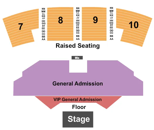 GREY EAGLE RESORT CASINO ENDSTAGE GA 2 Seating Map Seating Chart