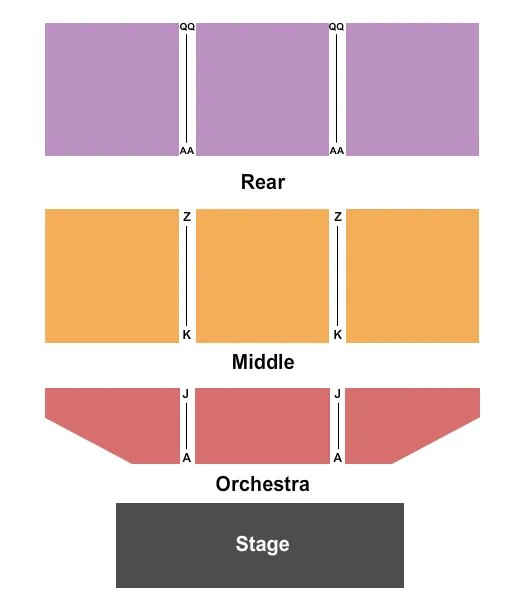  END STAGE Seating Map Seating Chart