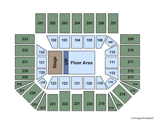  END STAGE Seating Map Seating Chart