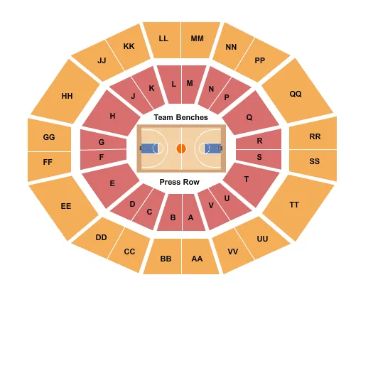  BASKETBALL Seating Map Seating Chart
