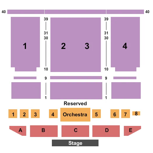  END STAGE Seating Map Seating Chart