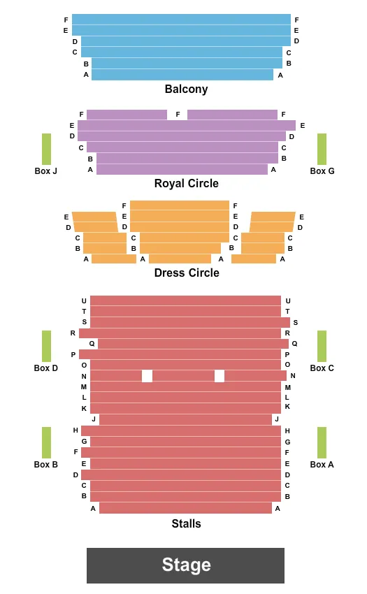  END STAGE Seating Map Seating Chart