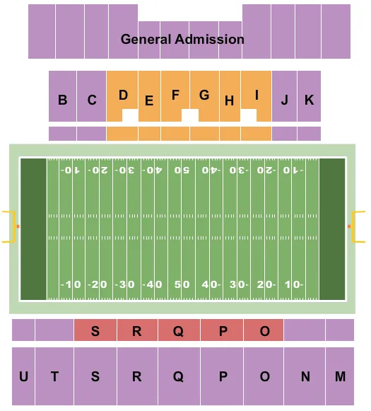  FOOTBALL Seating Map Seating Chart