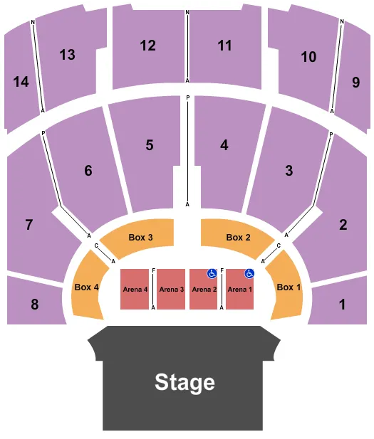  END STAGE Seating Map Seating Chart