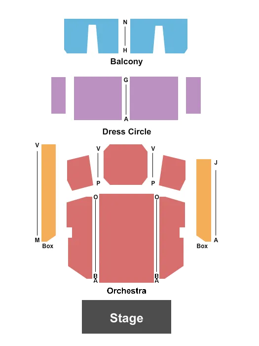  END STAGE Seating Map Seating Chart