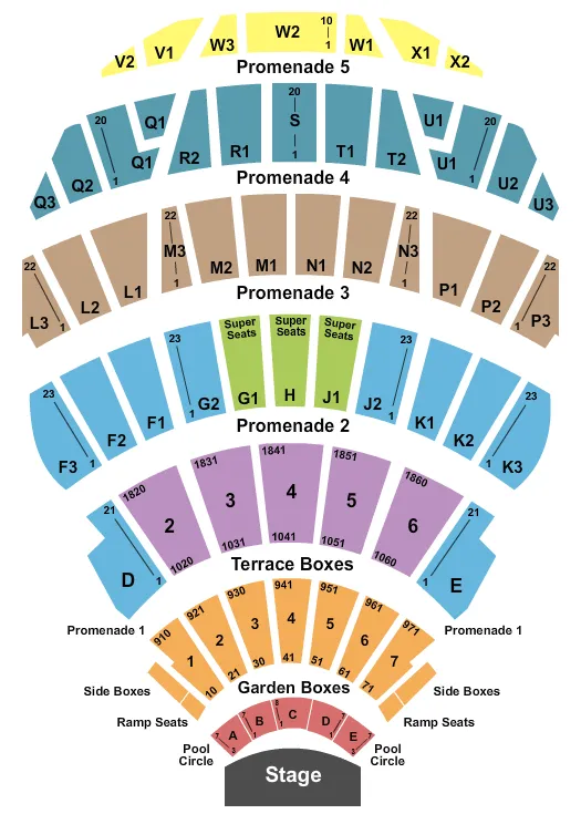  ENDSTAGE Seating Map Seating Chart