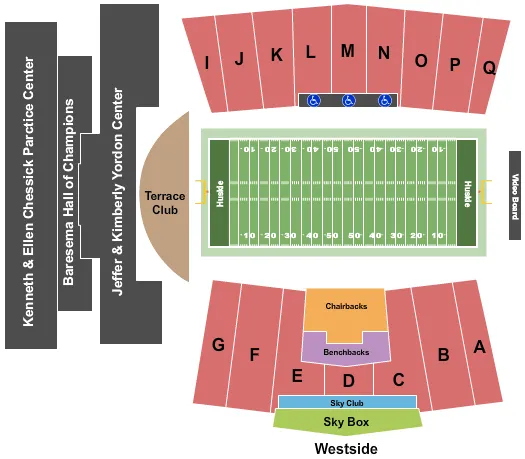  FOOTBALL Seating Map Seating Chart