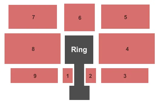 HY VEE HALL AT IOWA EVENTS CENTER WWE Seating Map Seating Chart