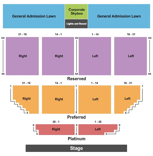  ENDSTAGE 2 Seating Map Seating Chart