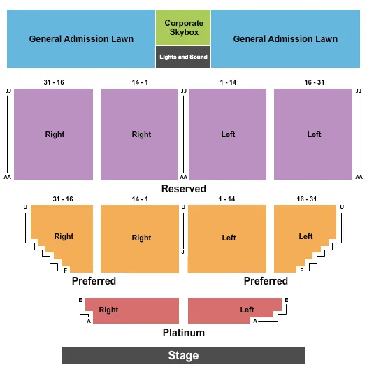 ENDSTAGE 3 Seating Map Seating Chart