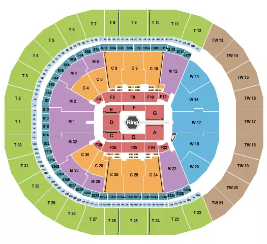  UFC 2 Seating Map Seating Chart