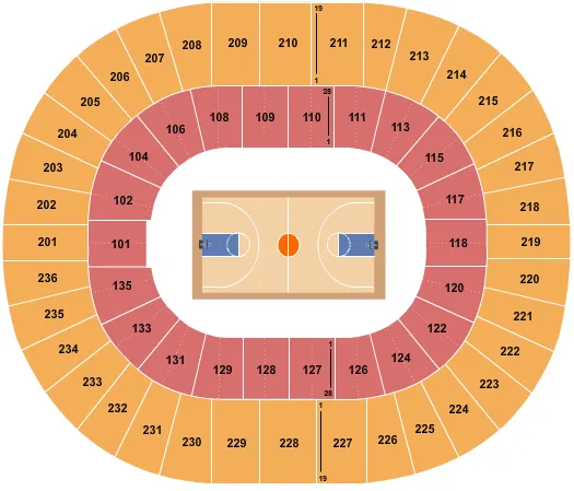  BASKETBALL Seating Map Seating Chart