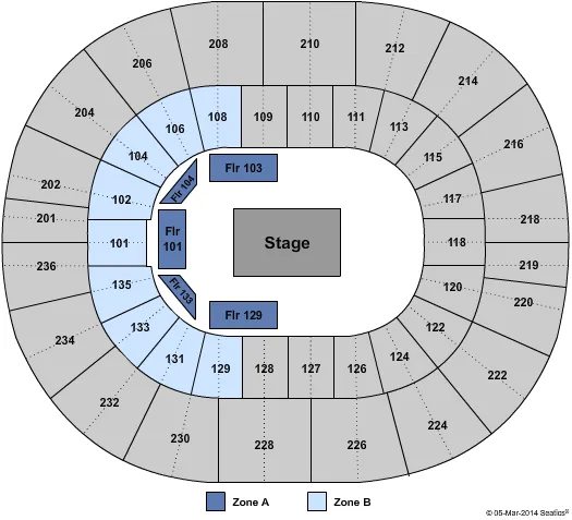  CIRQUE ZONE Seating Map Seating Chart