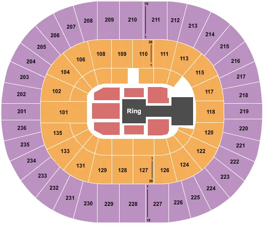  WWE Seating Map Seating Chart