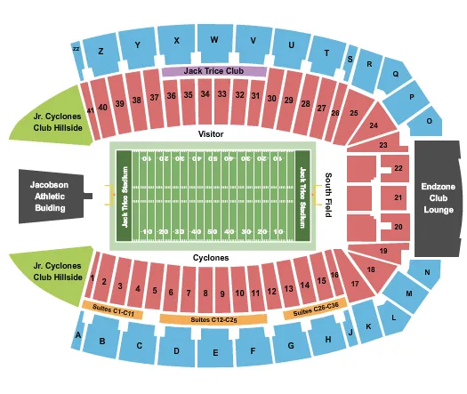  FOOTBALL Seating Map Seating Chart