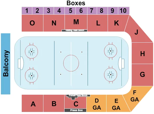  HOCKEY Seating Map Seating Chart