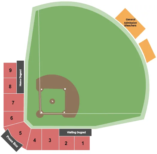  SOFTBALL Seating Map Seating Chart