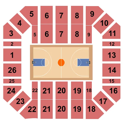  BASKETBALL Seating Map Seating Chart